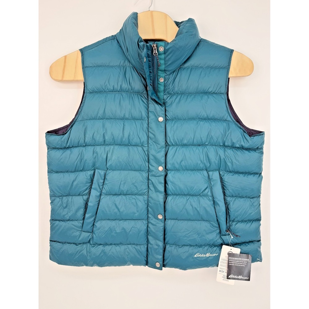 New Eddie Bauer Women's Stratus Therm Down 650 Vest Indigo‎ Size XXL Dark Teal